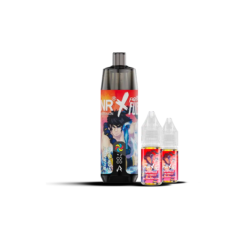Puff JNR x Fighter Fuel 28K Bubble Seiryuto | 28 000 bouffées – Saveur myrtille bubble gum