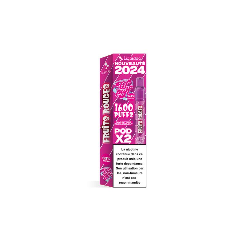 Liquideo Wpuff Pod 2.0 Fruits Rouges | 1600 puffs – 2 pods