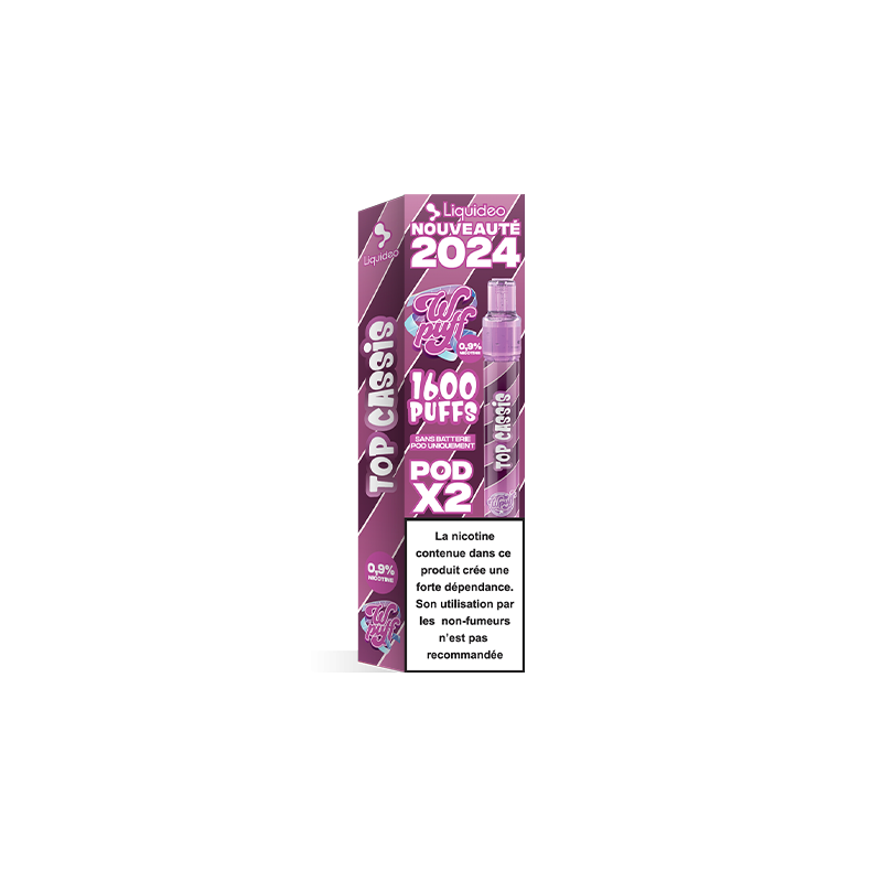 Liquideo Wpuff Pod 2.0 Top Cassis | 1600 puffs – 2 pods