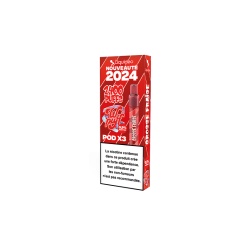 Liquideo Wpuff Pod 2.0 Grosse Fraise | 2400 puffs – 3 pods + batterie