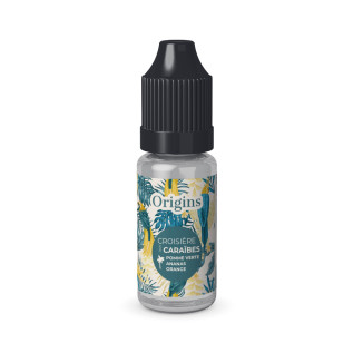 e-Liquide fruité Caraïbes 10mL : Pomme Verte / Ananas / Orange