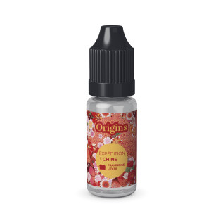 e-Liquide fruité Chine 10mL : Framboise Litchi